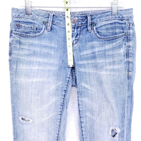 Converse The Skinny Vintage Distressed Jeans Women Size 6 Low Rise Denim Pants - Picture 3 of 11